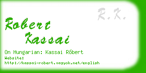 robert kassai business card